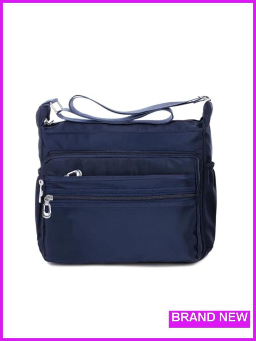 Waterproof Nylon Crossbody Bag Multi Pockets Travel Shoulder Purse